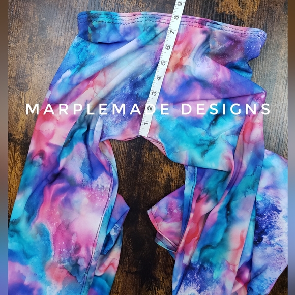 NWT*XS /X Long 23x36 flare 💜Marplemade Designs flares mid waist, nylon/s - Picture 12 of 14